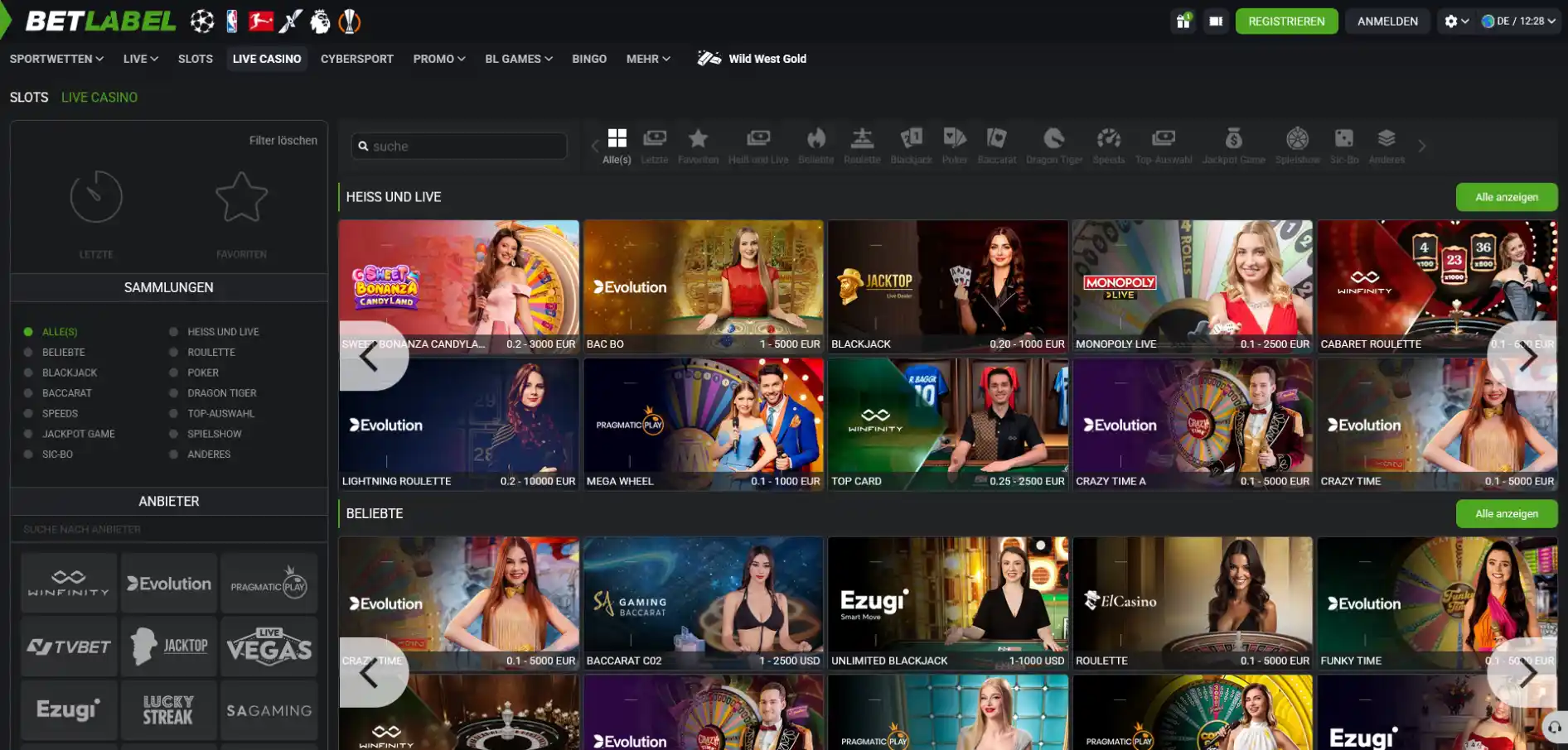 BetLabel Live-Casino