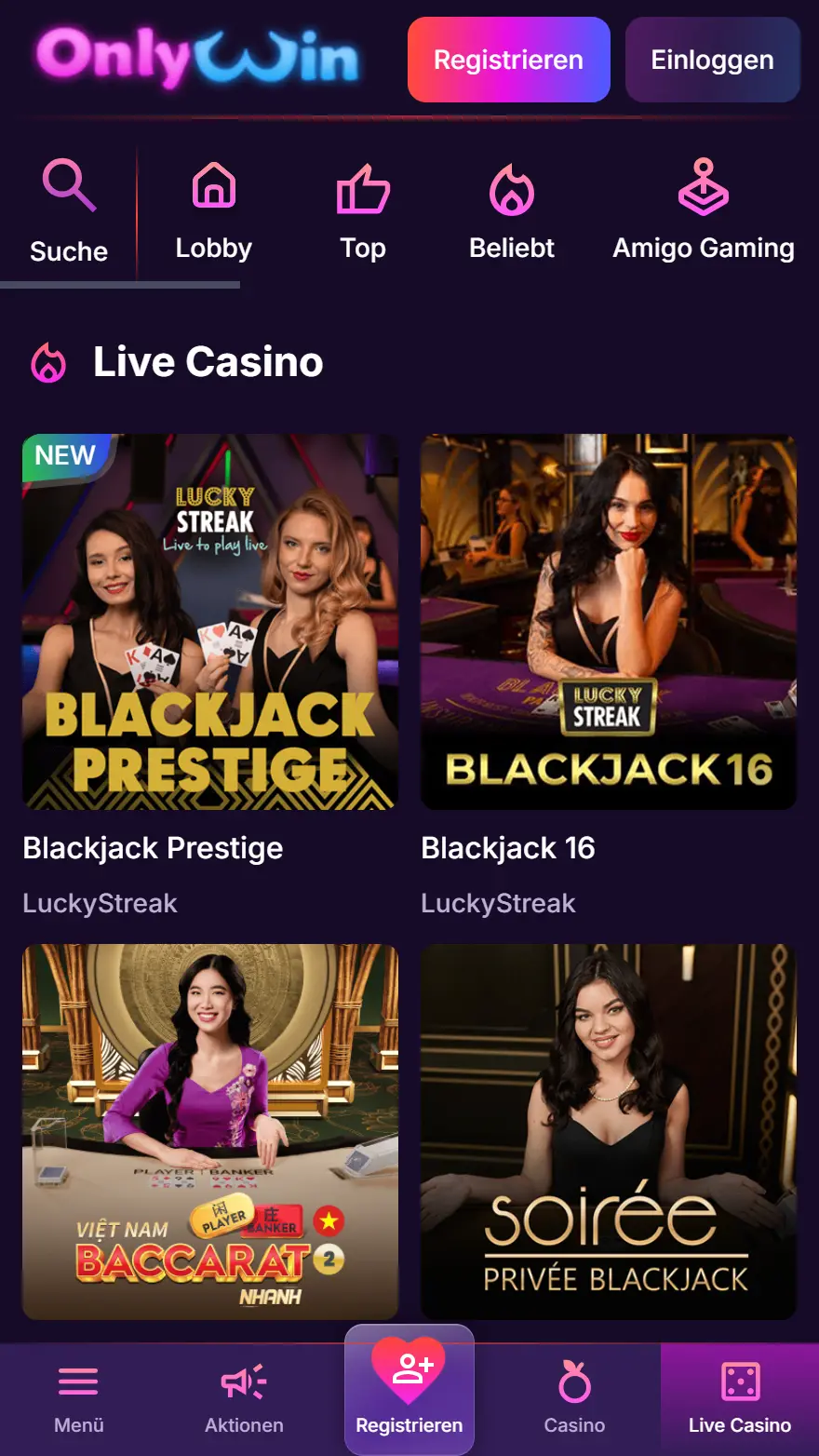 OnlyWin Live-Casino