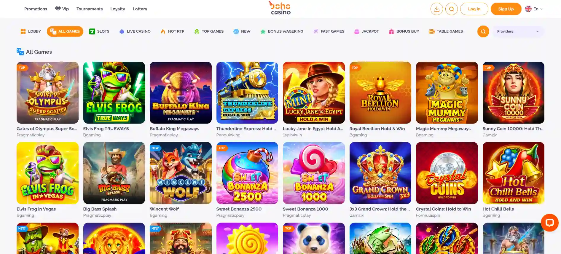 Boho Casino games