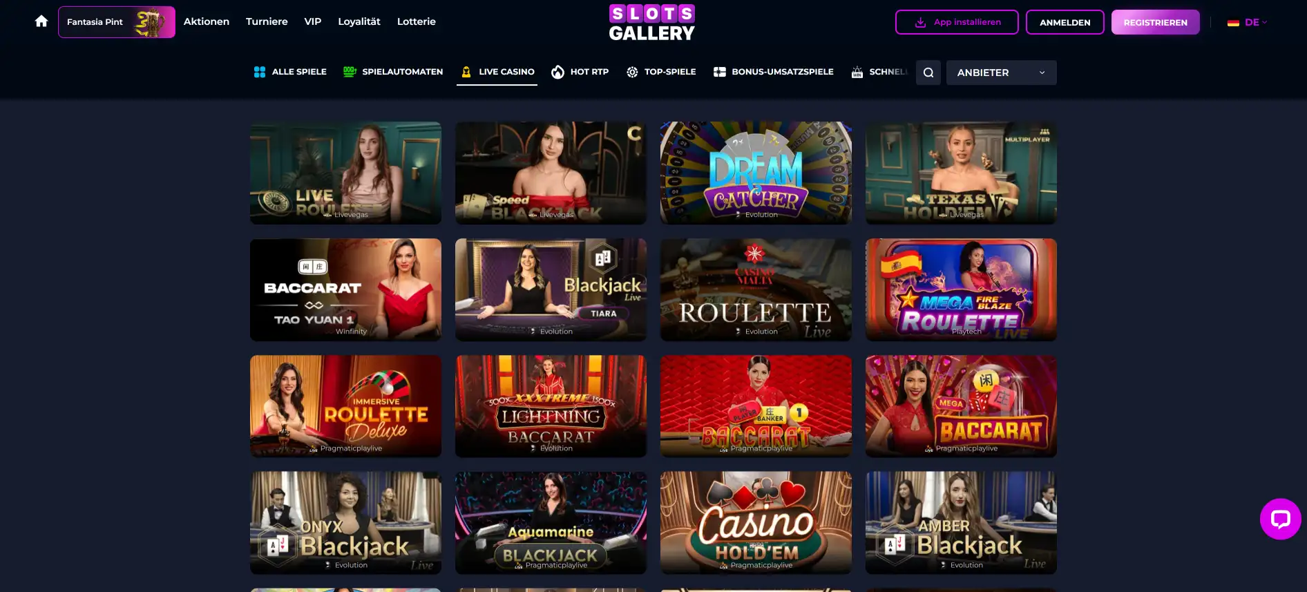 Slots Gallery Live-Casino