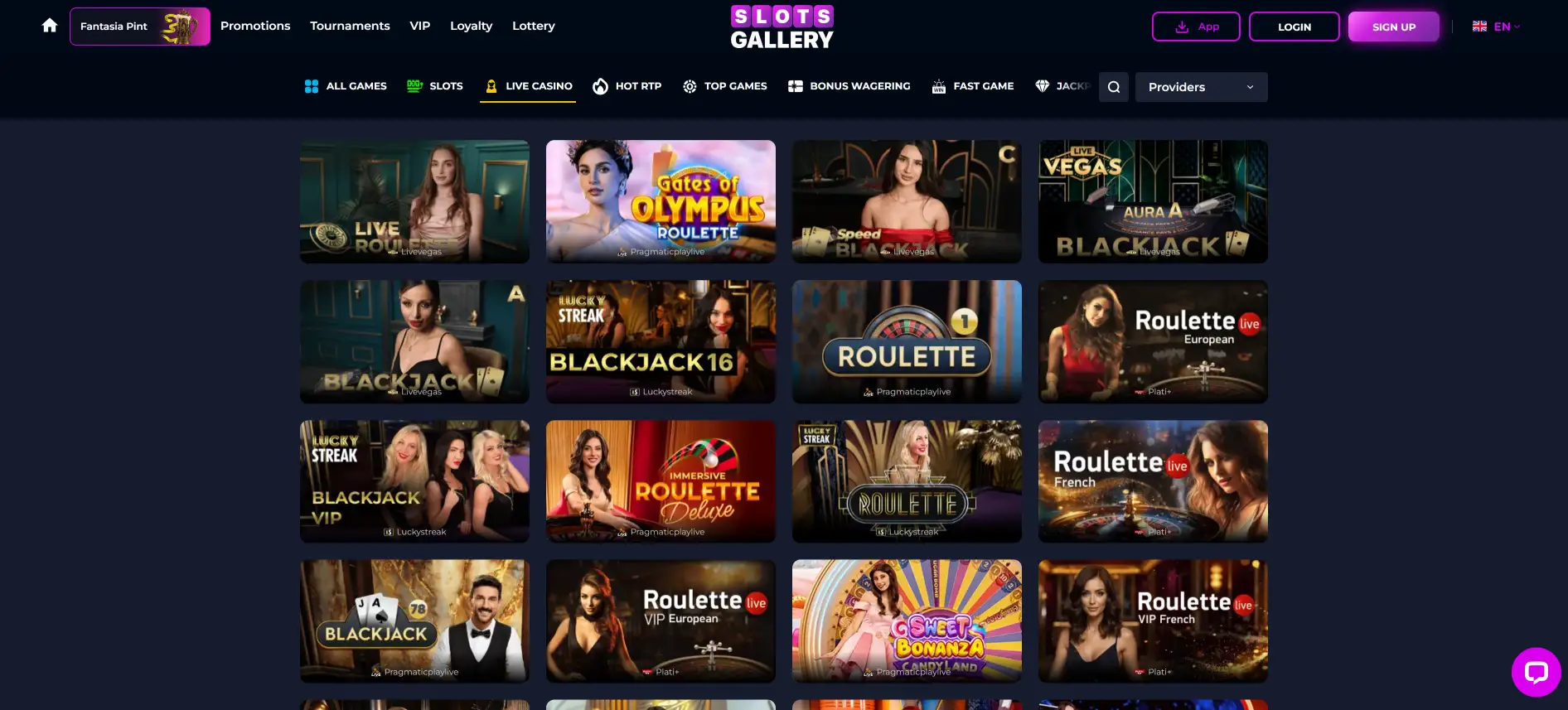 Slots Gallery Casino live casino