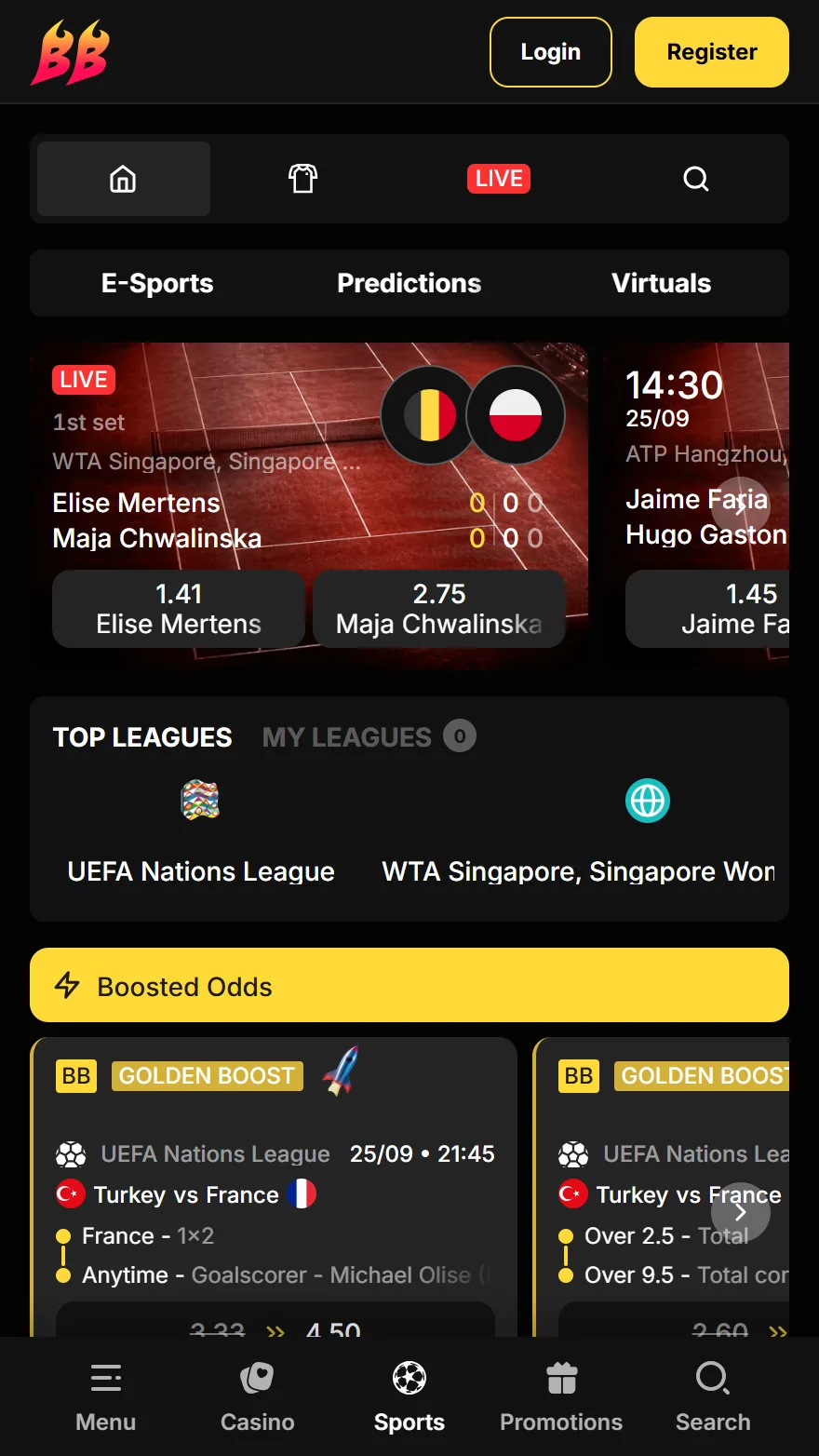 BetBluff sporta likmju lapa