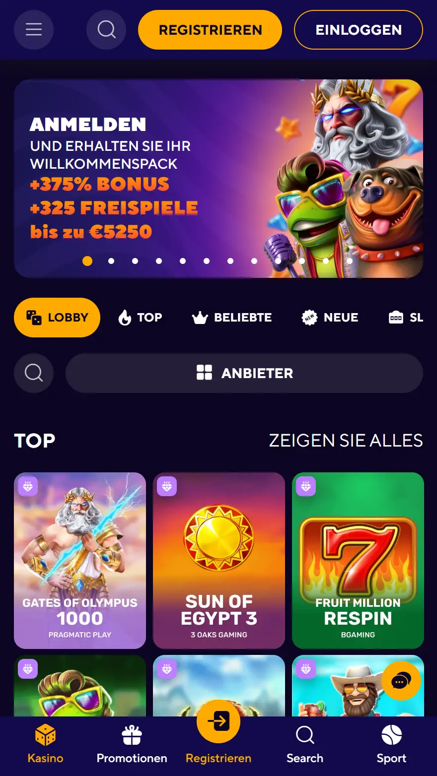Dazard Casino Startseite