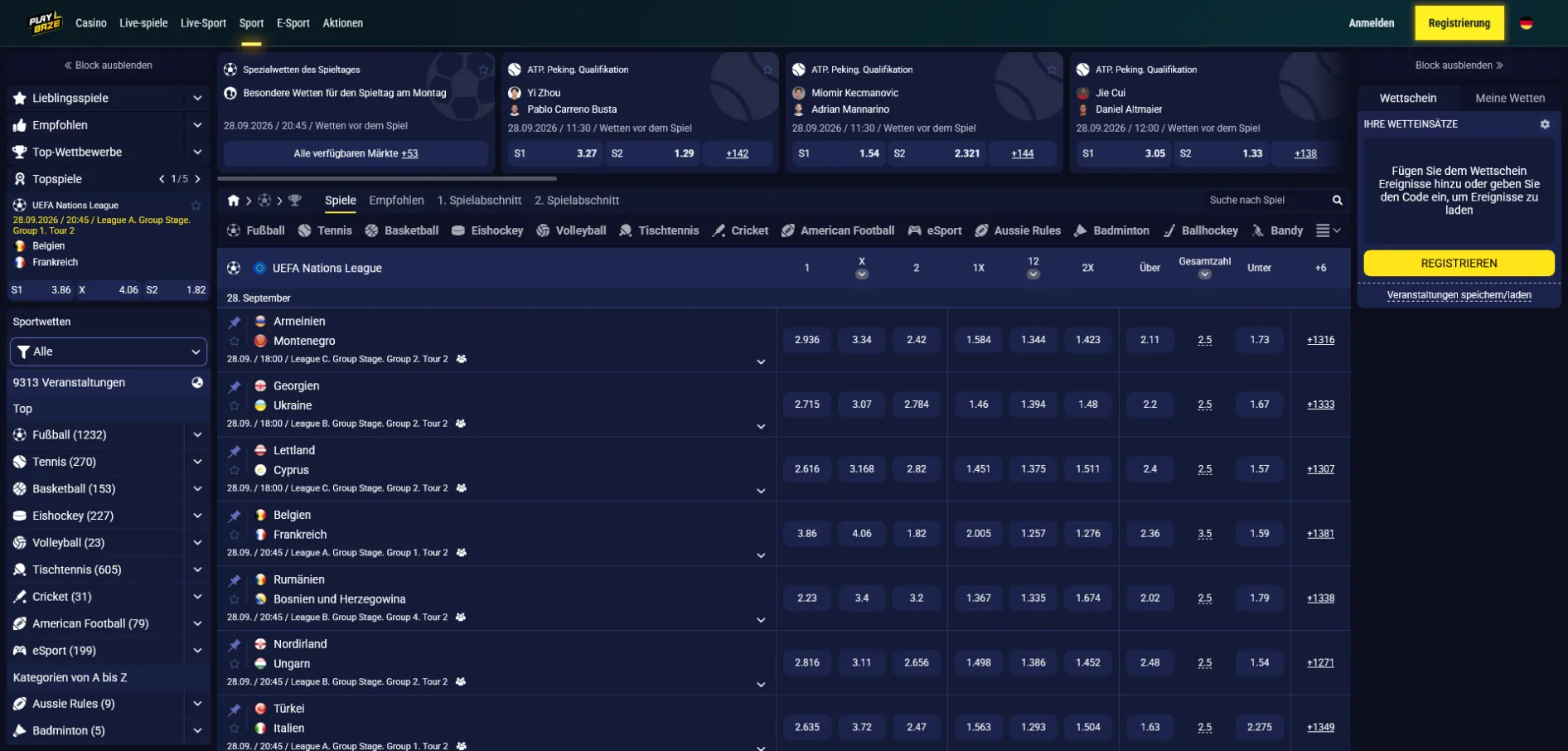 Playbaze Sportwetten