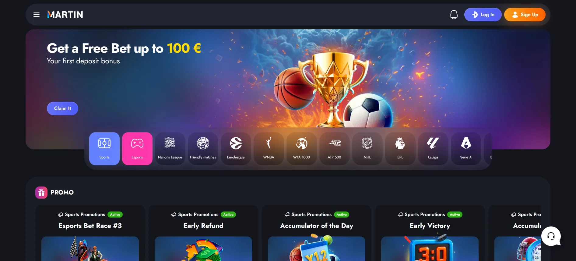 Martin Casino sporto lažybos