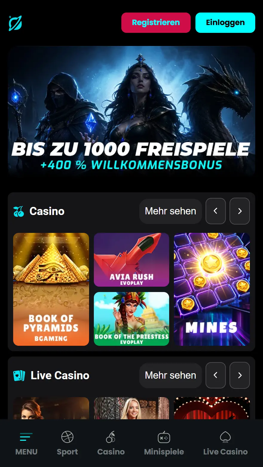 Cosmobet Casino Startseite